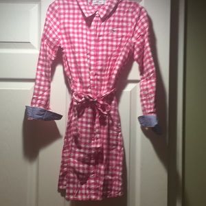 Vineyard Vines casual girls checked dress
